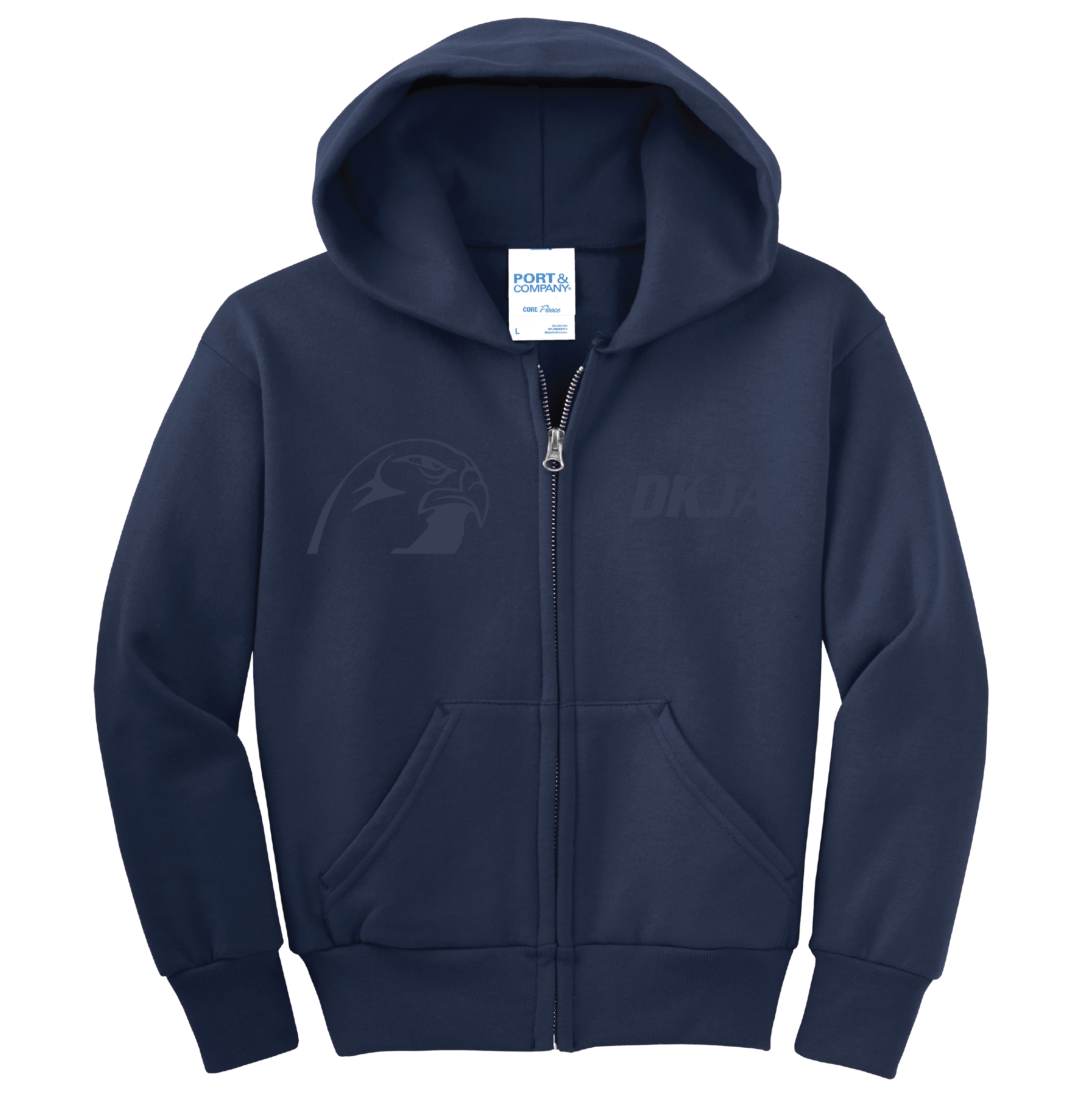 DKJA Soft Zipper Hoodie – Navy