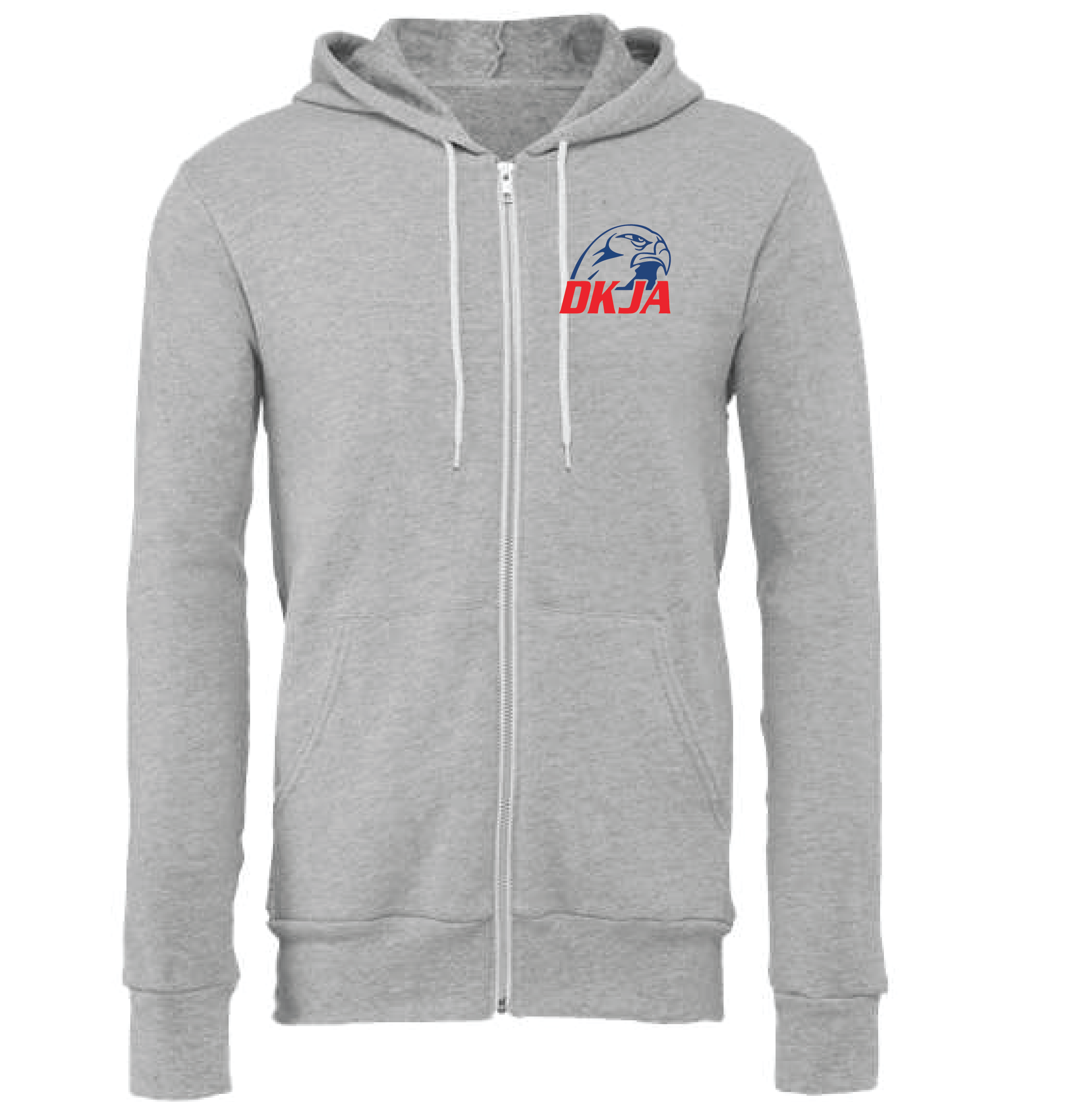 DKJA Bella + Canvas Full Zip Hoodie – Gray