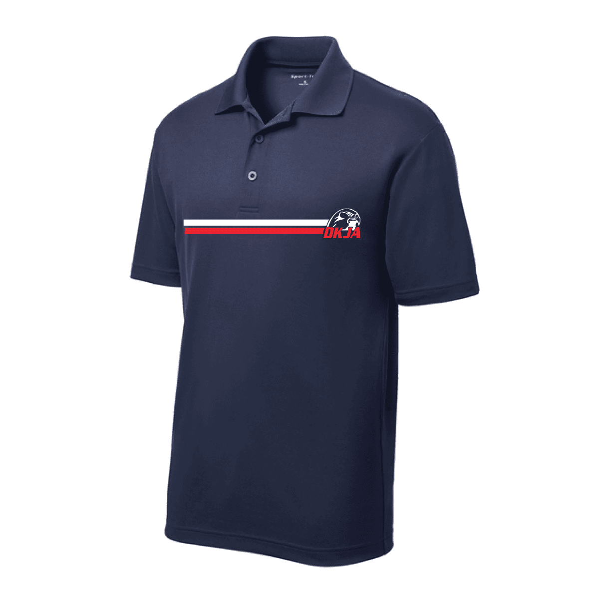 DKJA STRIPE YOUTH MINI MESH POLO
